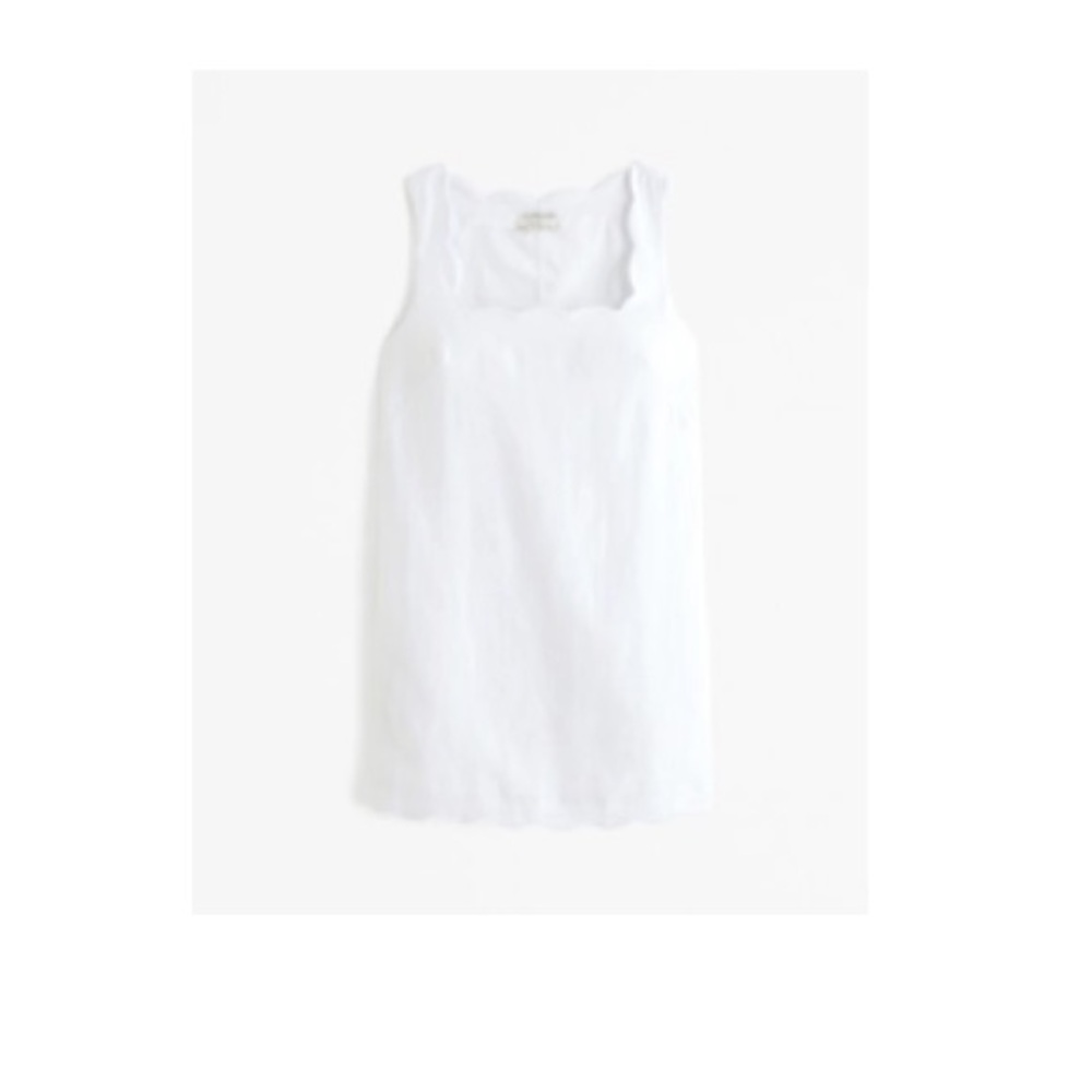 Abercrombie & Fitch White Sleeveless Sundress